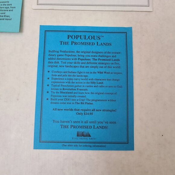 Populous | Electronic Arts, Bullfrog 1989 | BIG BOX PC 3.5" - 5.25" Disks - Picture 6 of 10
